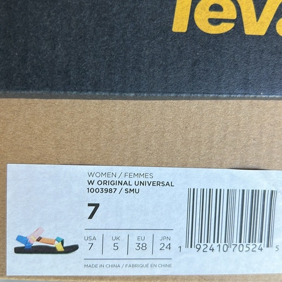 New in the box Teva original universal SMU 90s multi color sandals Sz Various - Picture 11 of 11